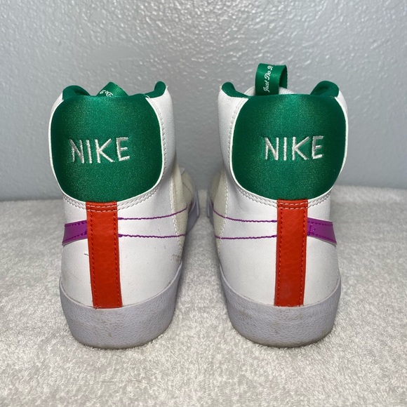 Nike Blazers- green, purple and white- youth 6.5 - Picture 3 of 8